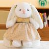Chinese Style Bunny Plush Toy With Soft Short Pile Fabric For Children And Collectors