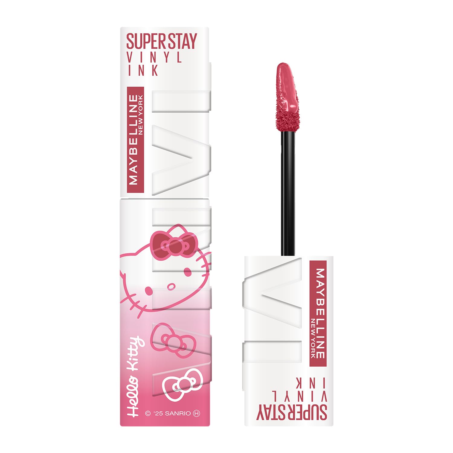 MAYBELLINE Помада-тинт для губ SP Stay Vinyl Ink Hello Kitty 66 Розовый