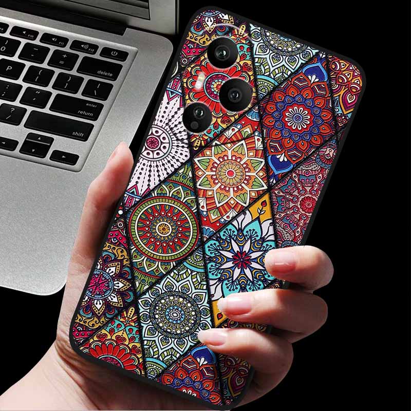 Emboss Case For Honor 400 / 400 Pro / 400 Lite 3D Relief Embossed Retro Silicone Back Cover For Honor 400 Pro 400 5G Soft Emboss