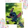 Stitch Diamond Art Painting Handmade Diy Kit Home Decoration.cute Alien Playing Ball Wall Art Room Decor Diamond Mosaic 5d