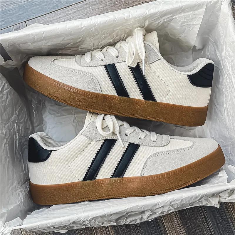 Męskie Casualowe Retro Niemieckie Buty Treningowe Sznurowane Lekkie Wygodne Sportowe Płaskie Buty Męskie Buty do Skateboardingu Biegania