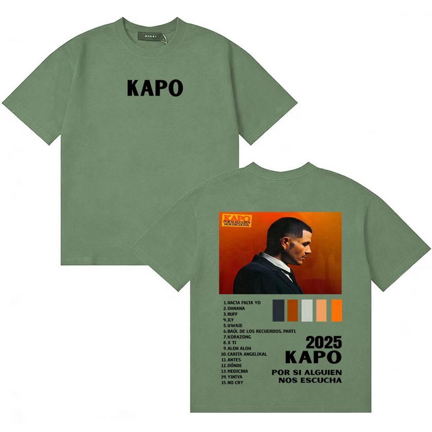 Rapper Kapo Pop Cover Merch T Shirts Unisex Women Double Sided Print Casual Summer Aesthetic Cozy Short Sleeve Tshirt Y2K TShirts