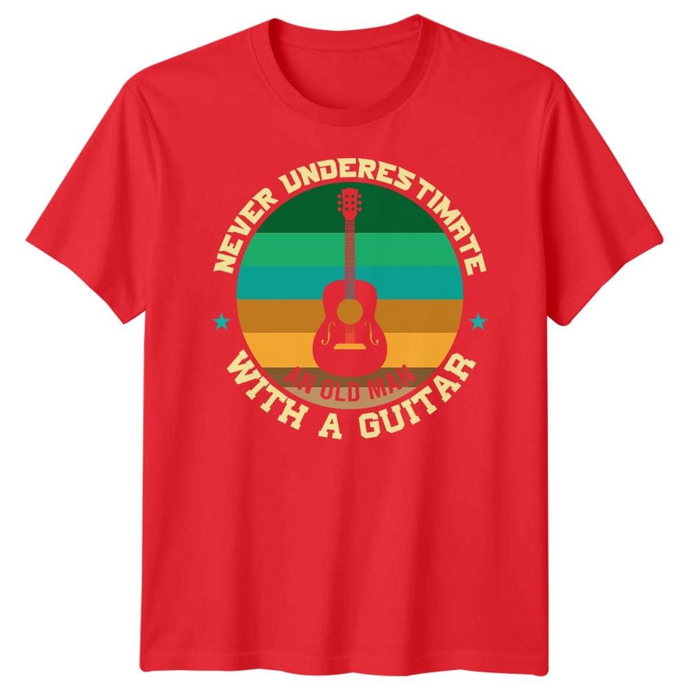 Never Underestimate An Old Unisex With A Guitar Guitarist Hobbies Unisexs Tee