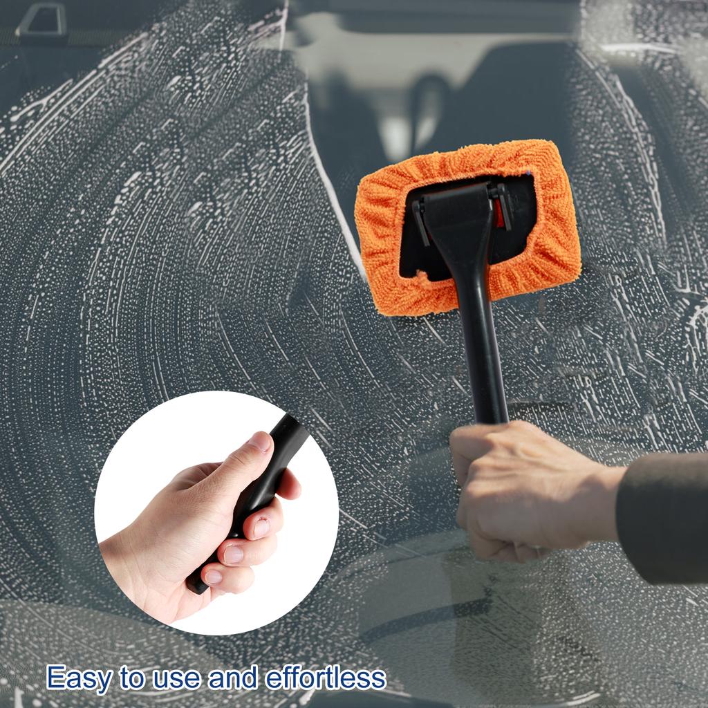 Instrument de curățare a parbrizului auto Dispozitiv de curățare a geamurilor puternic absorbant cu cap de curățare rotativ la 180° Dispozitiv de curățare a parbrizului auto