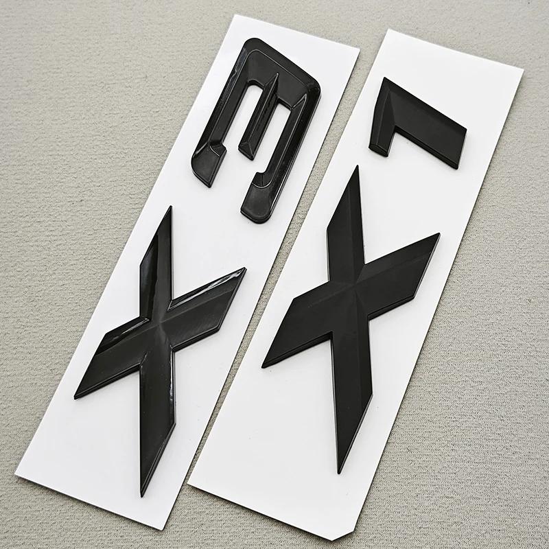 3D ABS Black Chrome Car Letters Rear Trunk Badge X1 X3 Logo Emblem Decals For BMW X1 X3 F48 F25 Sticker Emblem Auto Accessories BS8