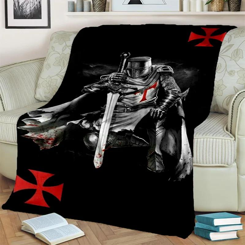 Templar Cavalier Knight Crusaders Games Blanket,Soft Throw Blanket for Home Bedroom Bed Sofa Picnic Travel Office Cover Blanket