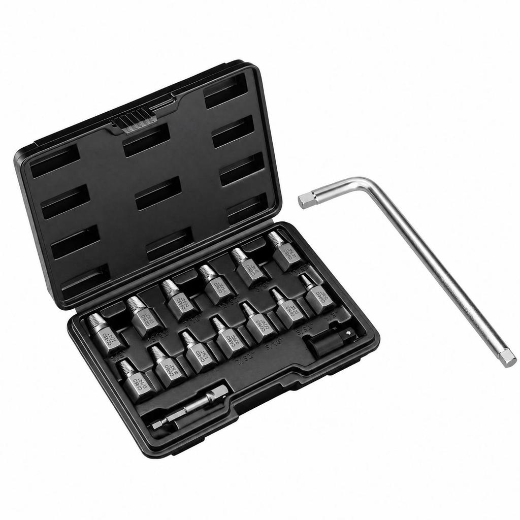 15 Pieces Damaged Screw Extractor Alloy Steel Tool Hexagonal for Diyers