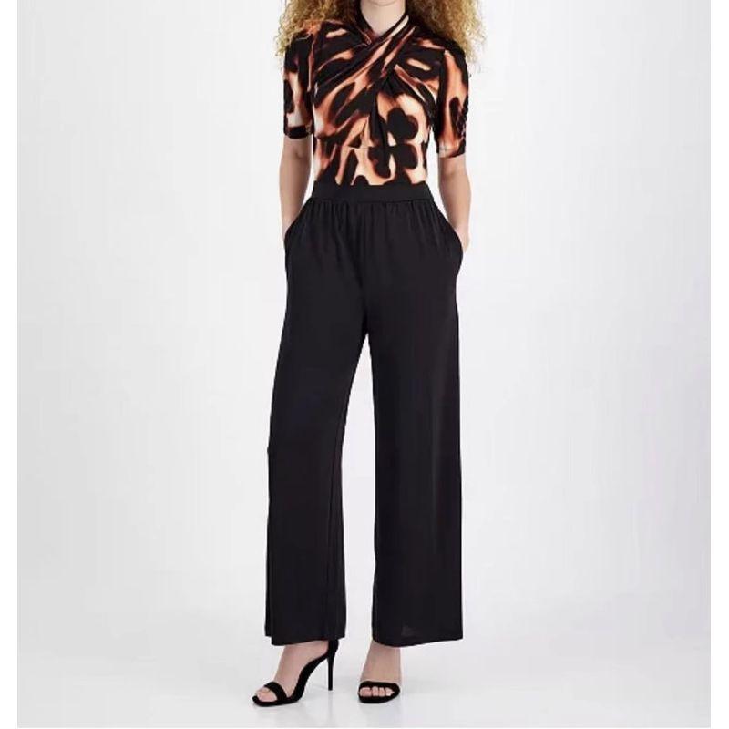 

Заказ внешней торговли R Нишевая личность Плиссировка Леопардовый принт Контроль Короткий рукав Летняя мода Тай-дай Комбинезон Брюки с карманами Leopard Print Yellow and Black X L