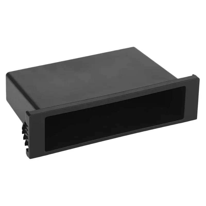 New for Stereo Radio Universal Car Double 1 Din Dash Cup Holder Storage Box Plastic