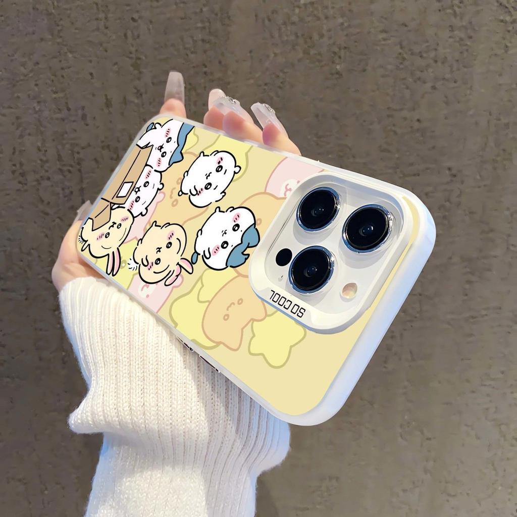 Cartoon Chiikawa iPhone 18 Proma Phone Case 16 Niche 16 Color Silver IMD Frosted Phone Case 13