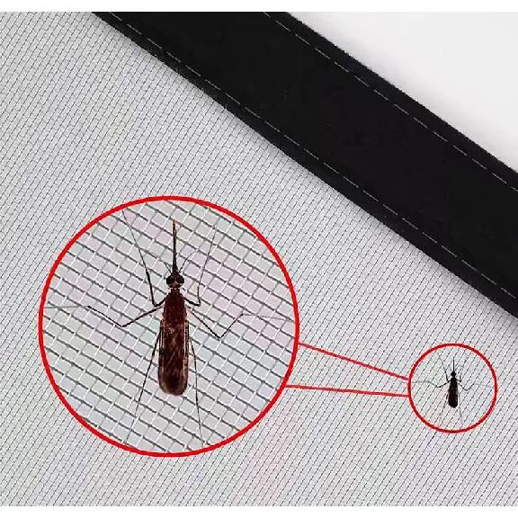 Latest mosquito and insect screen window with side zipper design, self-adhesive and customizable size
