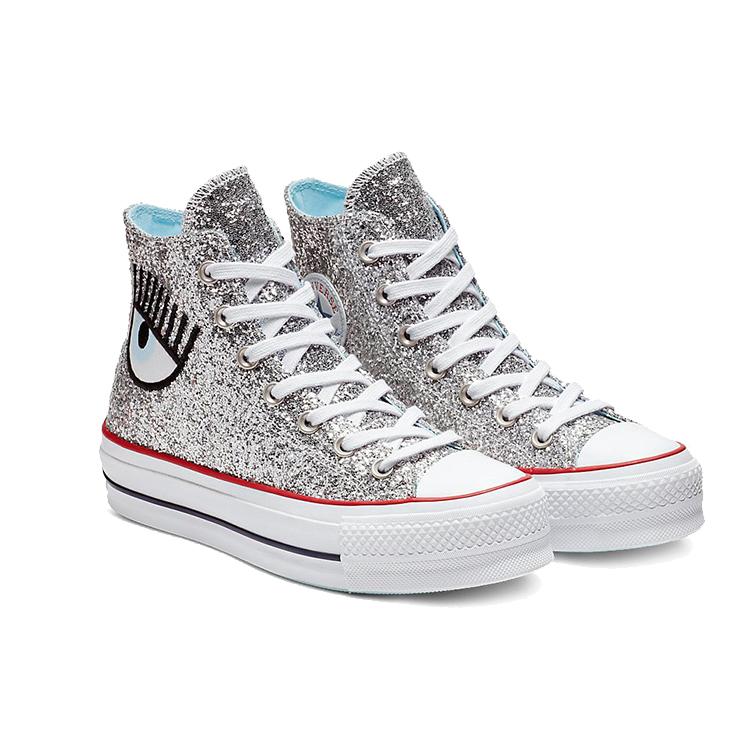 Chuck Taylor All Star Chiara Ferragni x Chuck Taylor All Star Wmns Converse 'Lift Silver' Women's 563828C