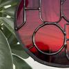 Round Sun Catcher Stained Glass Design Acrylic Suncatcher Weather Resistant Hanging Decoration for Indoor Outdoor Window Garden Home Interior Decor