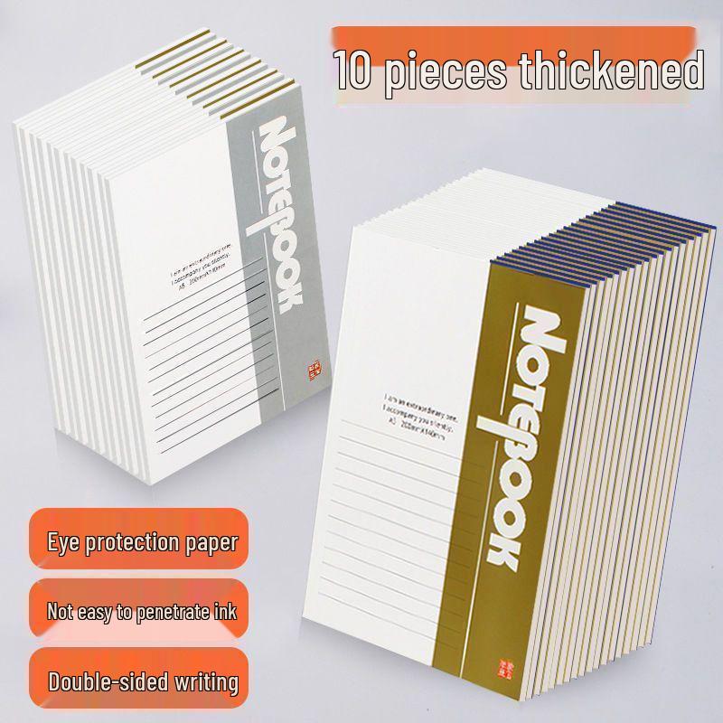 A5 Notebooks 10-Pack: Journals, Diaries, Softcover Notepads for Office Stationery