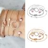 4 Sets  Female Personality Knotted Ring Circle Set Bracelet
