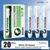 5-100Pcs Large Capacity White Waterproof Permanent Marker Pens, Refillable for Office School Writing Stationery Gifts
