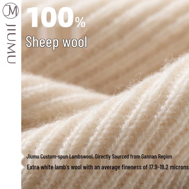 JIUMU Women's Pure Wool Neck Warmer Scarf