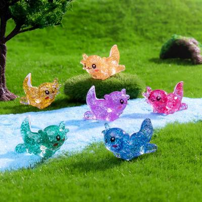 6 Pièces Mini Figurine Axolotl en Résine Modèles Miniatures d'Axolotl Ornement Minuscule Axolotl Scintillant pour Artisanat DIY Jardin Féerique Paysage Maison de Poupée Plante en Pot