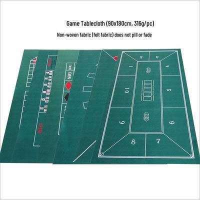 Tapete de Fieltro para Mesa de Juego de Ruleta y Cartas Texas 90x180cm, No Tejido
