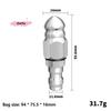 S-1Pc Stainless Steel Pressure Washer Nozzle 1/4" Quick Connect 5000 PSI Sewer Jetter Drain Cleaning Nozzle for Jetting Hose