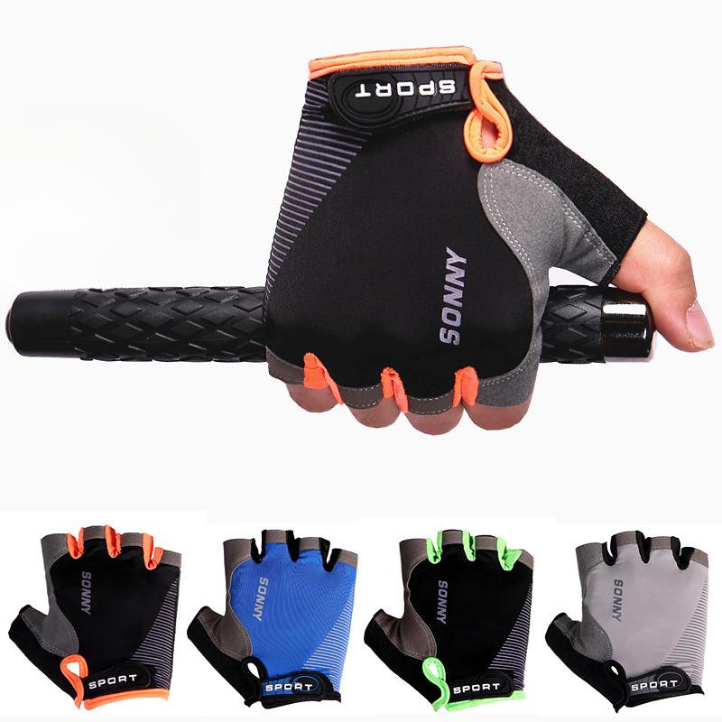 Cycling Gloves for Men and Women Non Slip Summer Fishing Thin Ice Silk Finger Dew Finger Driving Yoga Sun Protection Half Finger Fitness Gloves