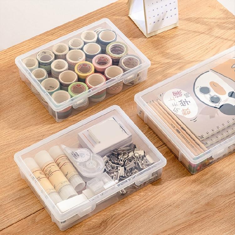 Multipurpose Document Organiser Box Stackable Clear Storage Case Space Saving File Container for Certificates Documents