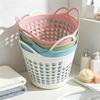 1 pièce grande 45 40 cm Paniers à Linge en Plastique avec Poignées Grands Petits Creux Ventilés Paniers Portables Rangement Linge Sale