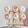 Acrylic Donut and Dessert Display Stand for Weddings - Wood Stand for Table Decor and Ice Cream Cone Holder.