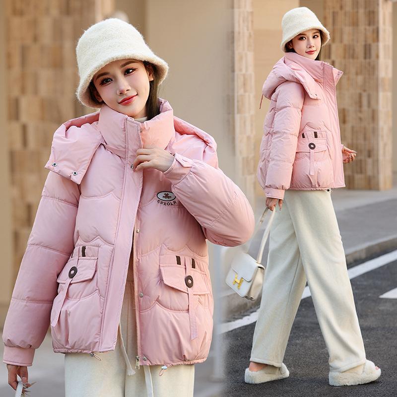 Short down cotton-padded clothes, winter new loose cotton-padded clothes, hooded and thickened fashionable winter jackets.