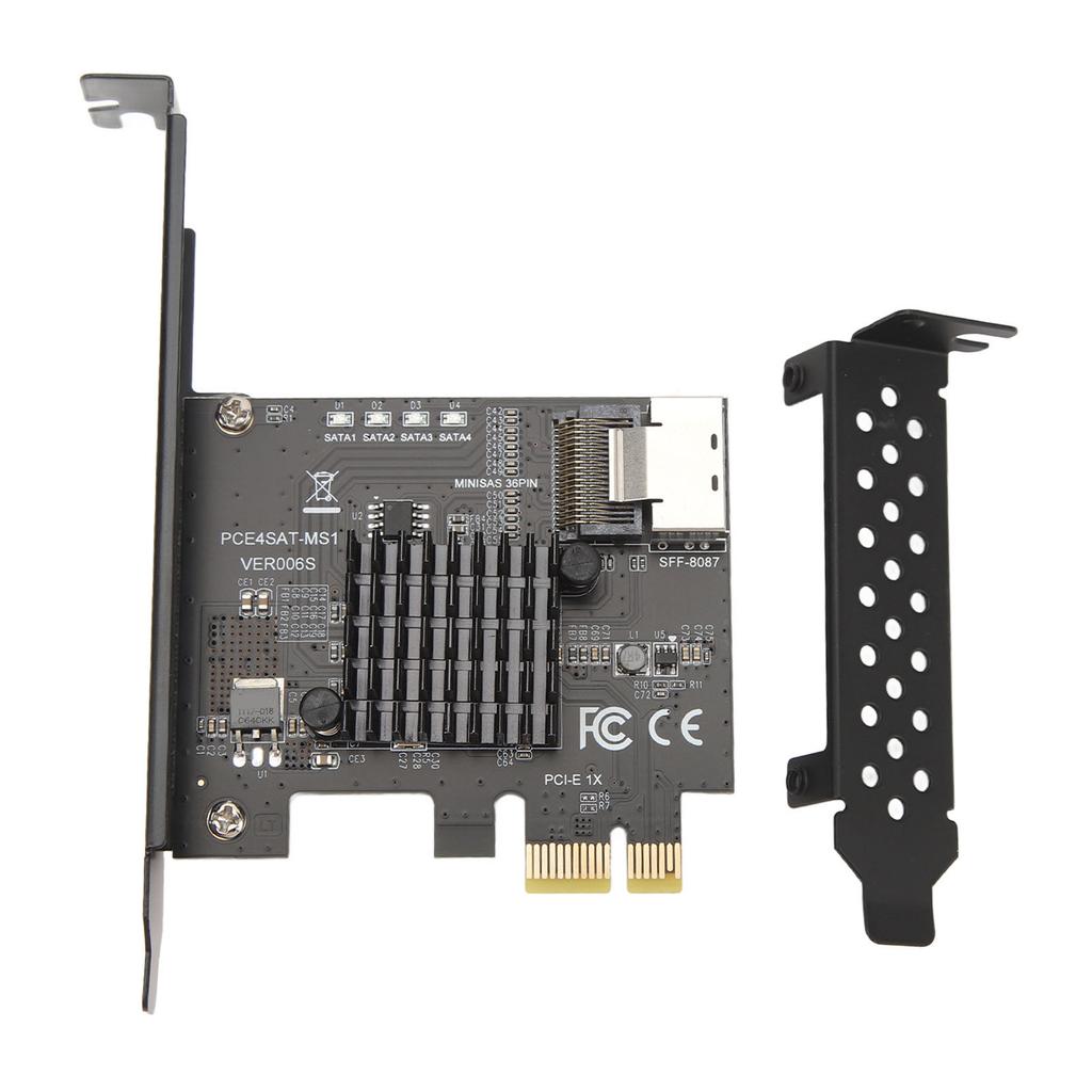 PCIe to SATA 3.0 Expansion Card 6Gbps MINI SAS36 PIN SFF 8087 Output PCIe SATA 3.0 Controller Card for Desktop Chassis