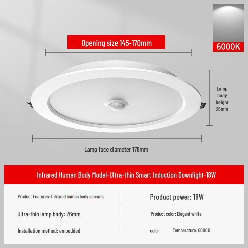 Battery-Powered Motion Sensor LED Downlight