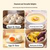 Compact Multi-Functional Egg Cooker: Single-Layer Steamed Egg Machine for Dorm Breakfasts, Anti-Dry Burning Feature