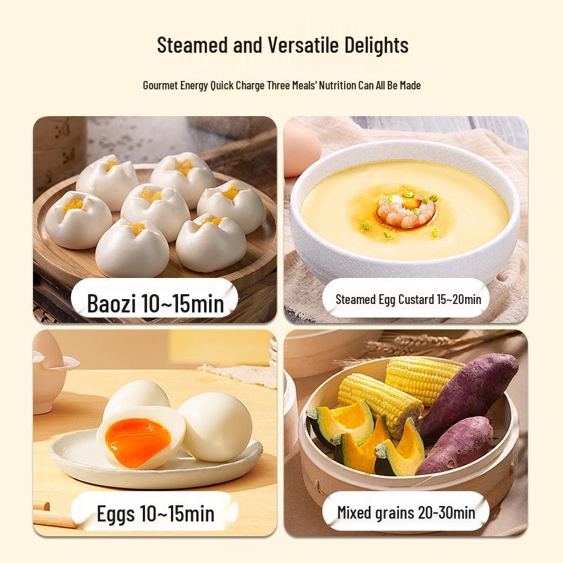 Compact Multi-Functional Egg Cooker: Single-Layer Steamed Egg Machine for Dorm Breakfasts, Anti-Dry Burning Feature