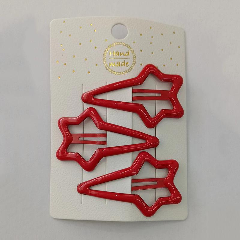 

Праздничные красные новогодние заколки для волос: Милые рождественские аксессуары-челки для девочек