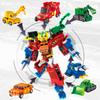 6 IN 1 Hyper Builoion Carbot Transformation Robot Toys Action Figures Deformation Engineering Car Truck Crane Vehicle Toy
