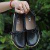 New Moccasins Women Flats  Autumn Woman Loafers Genuine Leather Female Shoes Slip On Ballet Bowtie Women'S Shoes Big Size