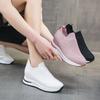 2025 Women's Thick Soled Sports Shoes Spring New Mesh Breathable Casual Shoes Fashionable Height Increasing Travel Shoes