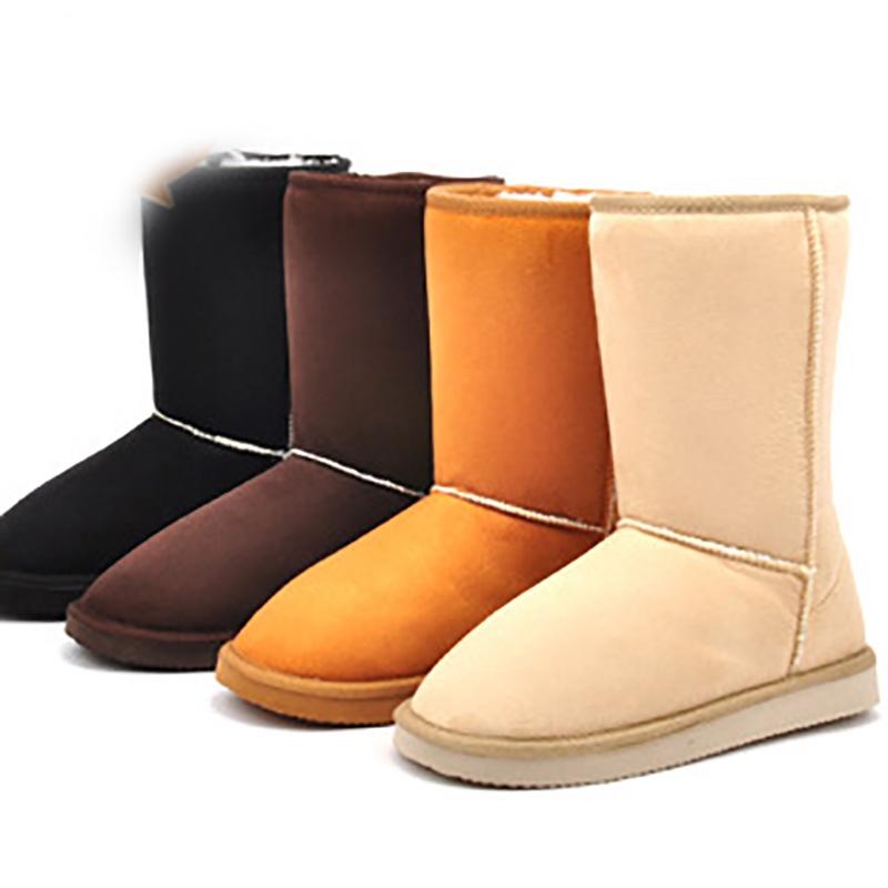 Stilvolle und bequeme Damen Winter Warm Wildleder Knöchel Schneestiefel für Freizeit