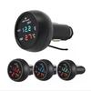Autoladegerät 3in1 12/24V Voltmeter Thermometer USB-Ladegerät Schalter Auto LED Digitaler Monitor Display Strommesser Spannungsdetektor