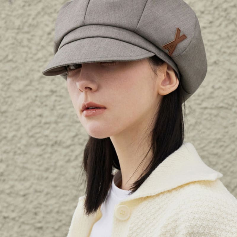 VARZAR VA Patch High Crown Dart Cap Oyster Grey