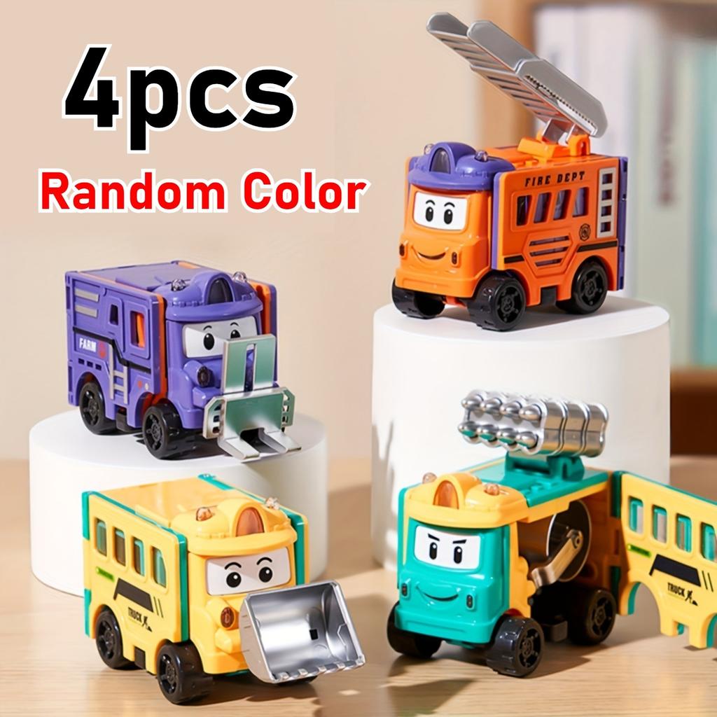 Flip Racers Transformable Cars for Kids Funny Toy Vehicle for Toddlers Pull Back Trucks Christmas Birthday Gifts for Boy Girl