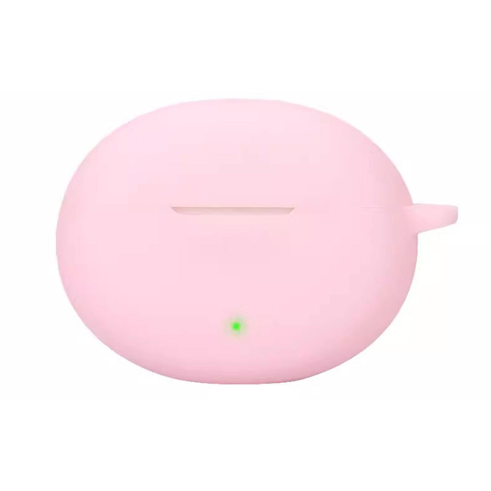 

Мягкий силиконовый защитный чехол-накладка для беспроводных наушников OPPO Enco Air4 Pro, ударопрочная портативная накладка розовый