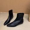Retro Wedge Boots In Spring and Autumn New Style Pointed-toe Shoes, Short Boots for Women
