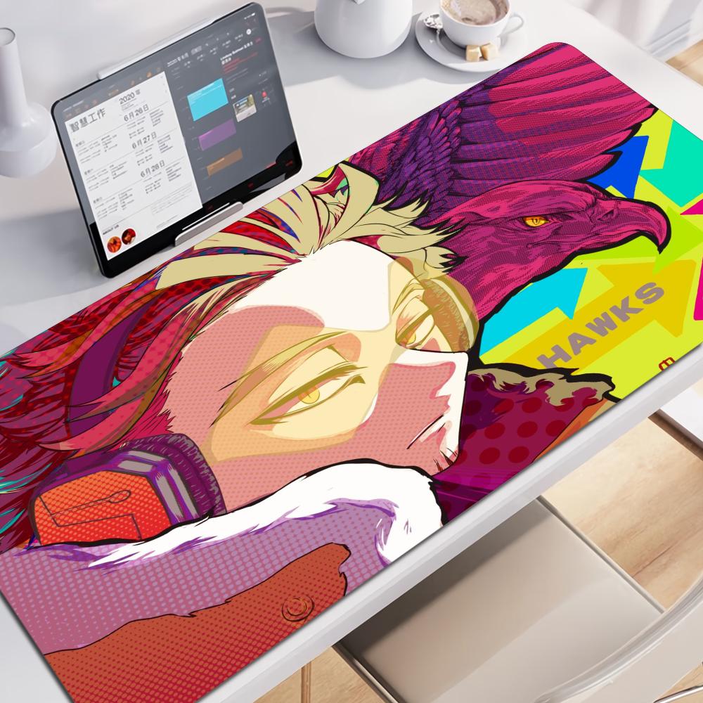Xxl Anime Large Mouse Pad Hawks Keigo My Hero Academias Laptop Desk Mats Gamer Hd Printing Mousepad NonSlip Office Table Carpet