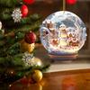 2D Flat Mini Christmas Glass Ball Ornaments Acrylic Xmas Snowman Snowflake Imitation Glass Ball Pendant Xmas Tree Car Pendant
