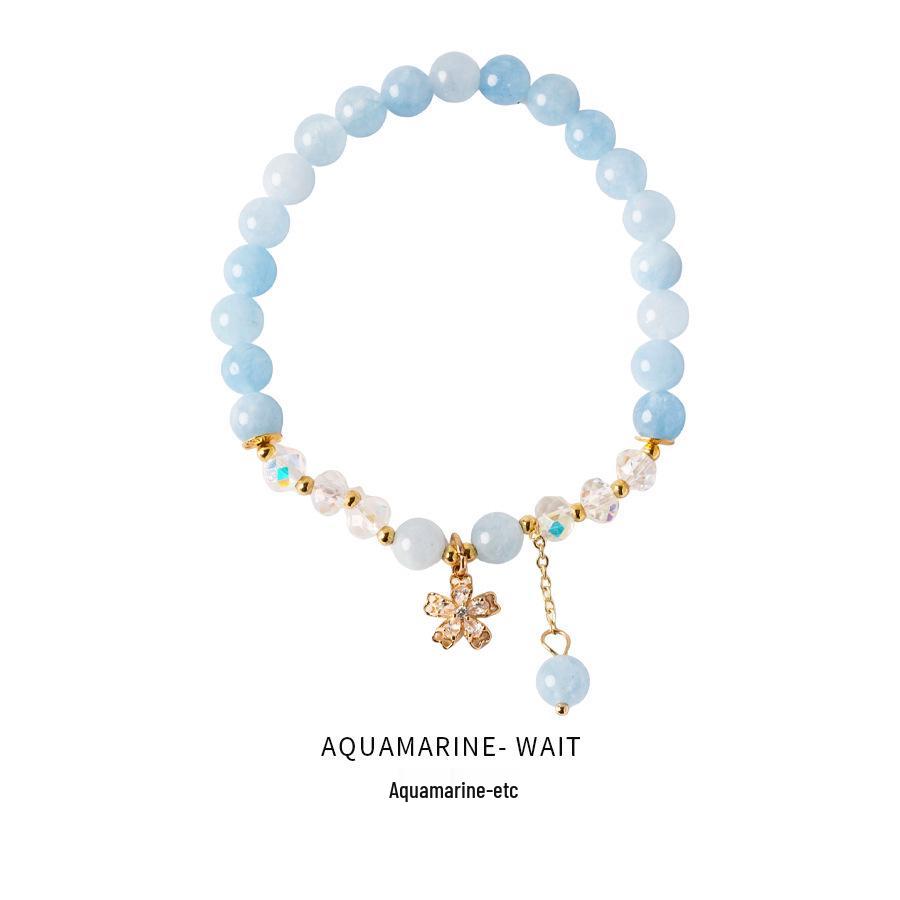 Natural Crystal Beaded Bracelet: Yellow & White Retro Wenwan Style, Light Luxury, High-End Jewelry