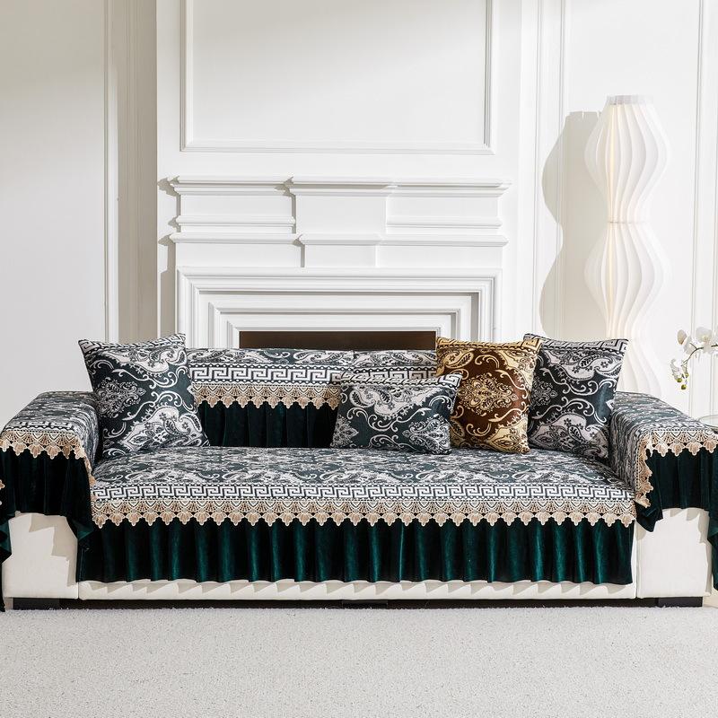 European Sofa Cushion  New Four-Season Universal Three Seats And One Concubine High-End Leather Sofa Cover Cover Cloth Non-Slip