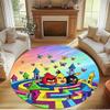 Angry Birds Print Round Rug, Washable Floor Carpet, For Entryway Dorm Laundry Room Office Study, Home Decor Birthday Christmas Gift