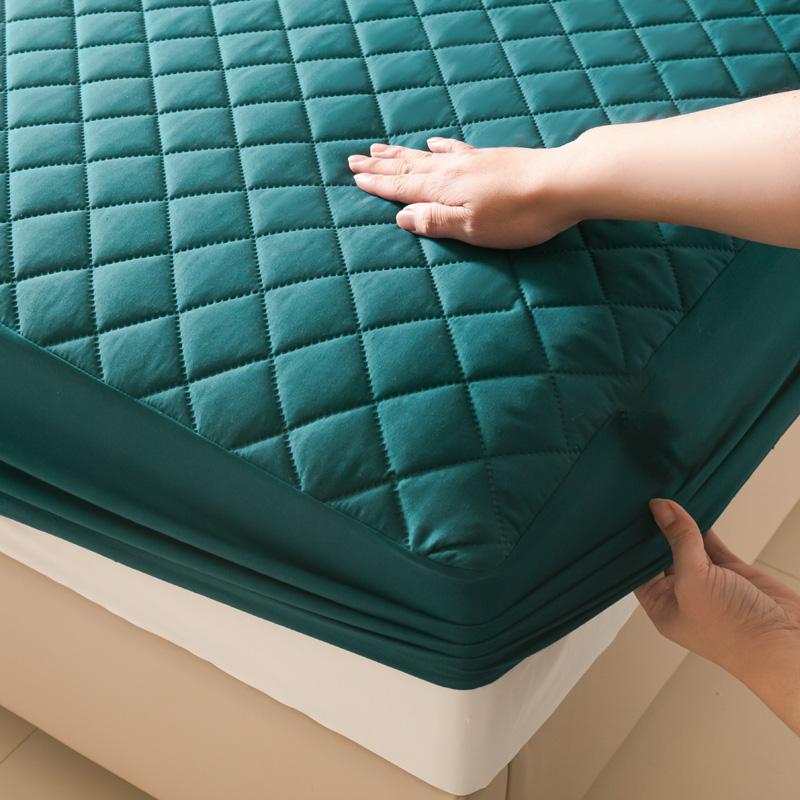 Waterproof Mattress Protector Cover Bed Fitted Sheet Single/Double/135/150/160 Muti Size Gray/White/Blue/Red No Pillowcases