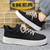 Fashion Youth Men's Student Board Shoes 2025 New Solid Comfortable Flats Casual Shoes Lace-up Round-toe Sneakers Tenis Masculino